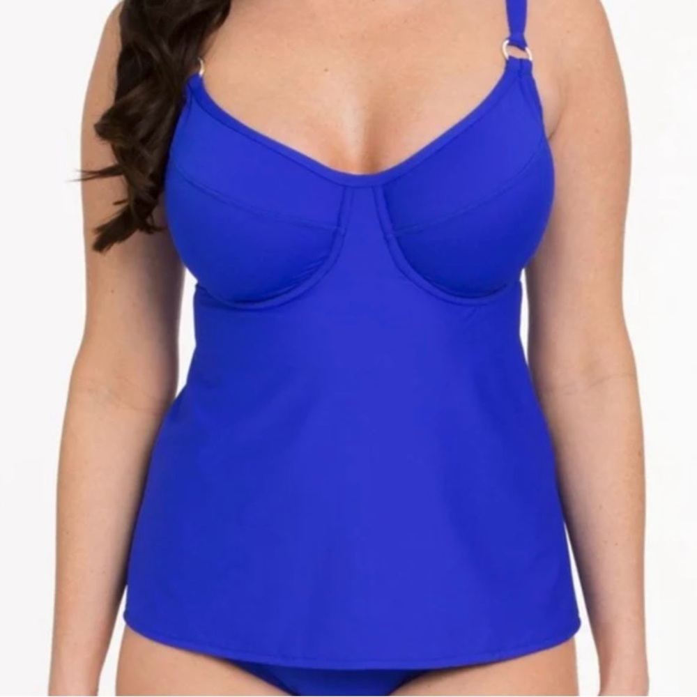 Tara Grinna Underwire Elegant Red Underwire Open Back Tankini